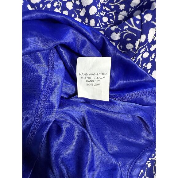 Sienna Sky Floral Fit & Flare Women's Mini Sun Dress Blue Size XS D649 - Picture 9 of 11